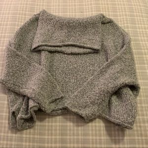 Free people popcorn knit fuzzy cowl sweater